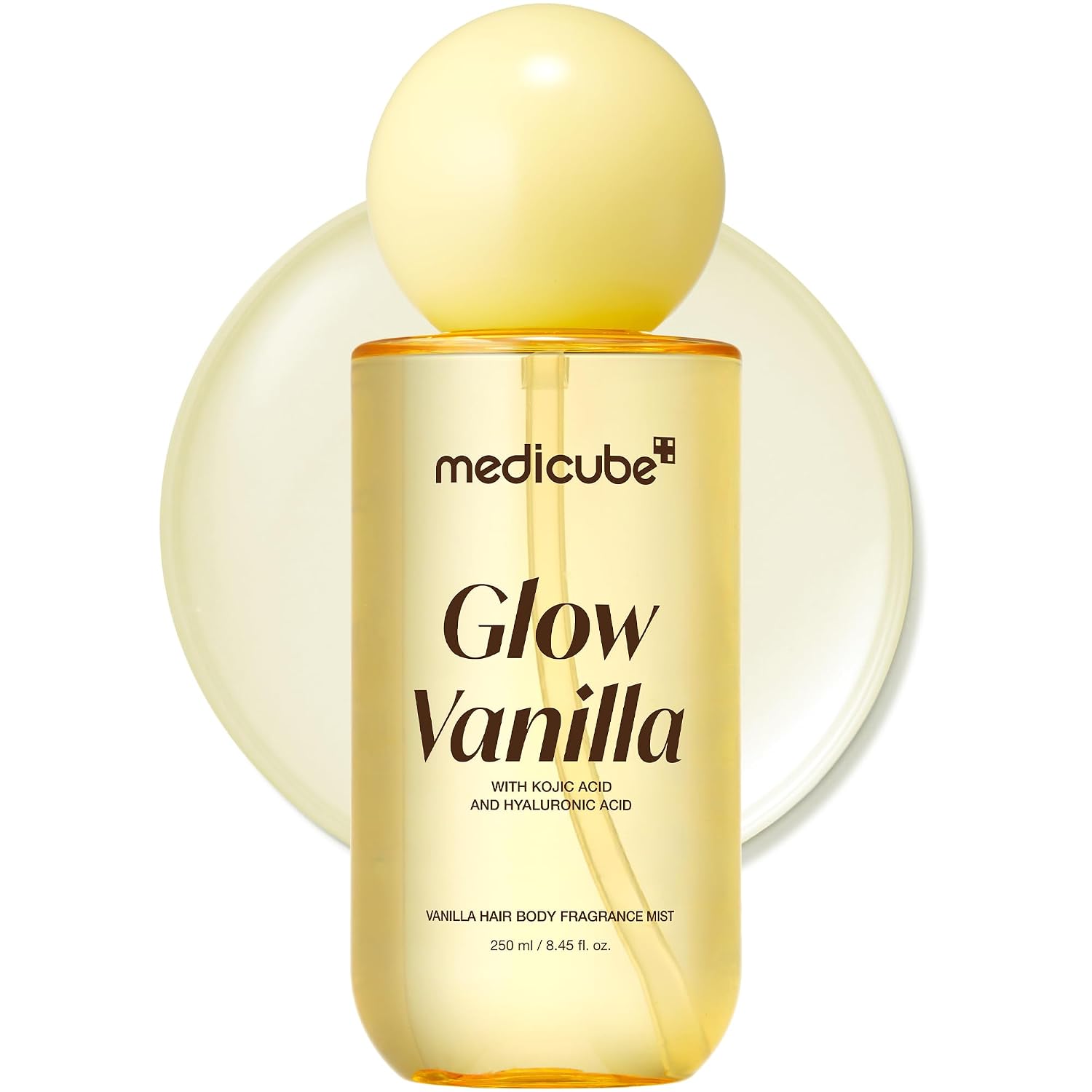 میست مو و بدن خوشبو و روشن کننده مدیکیوب مدل Glow Vanilla حجم 250 میلی لیتر