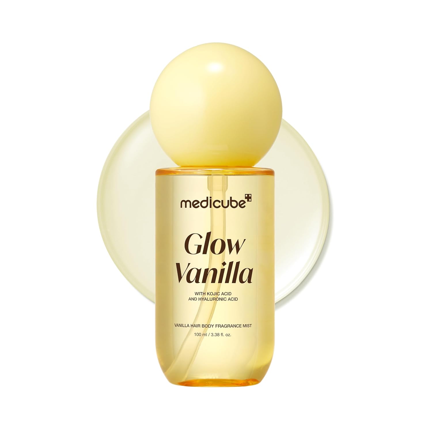 میست مو و بدن خوشبو و روشن کننده مدیکیوب مدل Glow Vanilla حجم 100 میلی لیتر