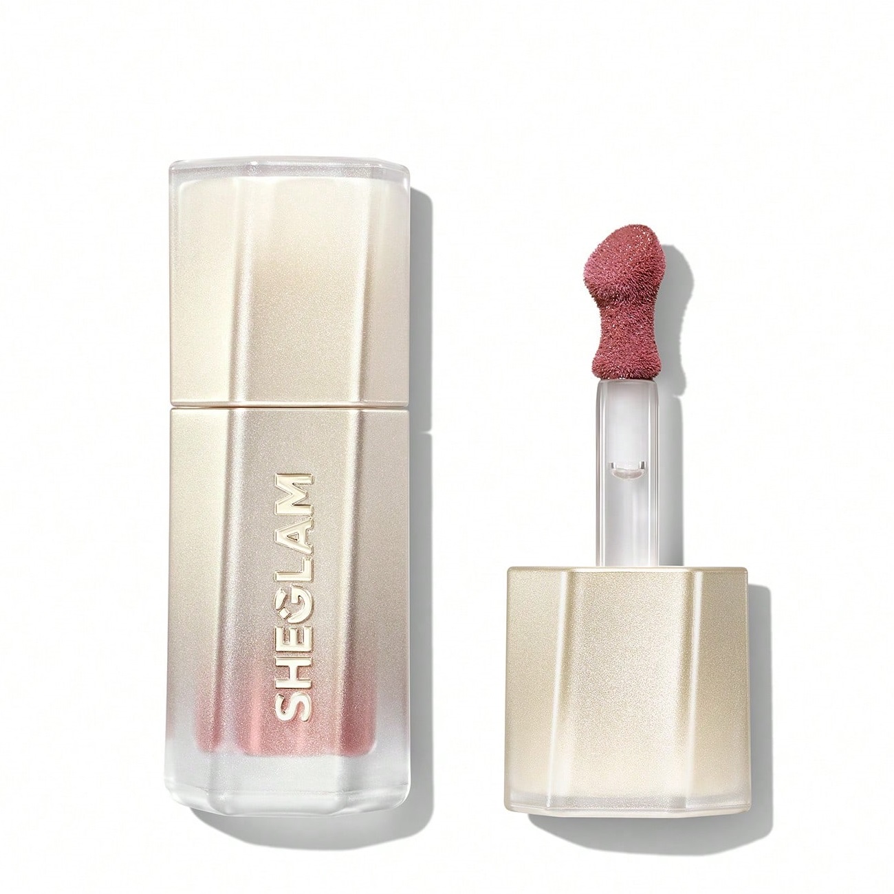 رژلب مایع شیگلم سری Stardust Swipe Glitter رنگ 033 Champagne Orbit
